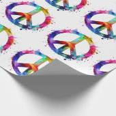 Rainbow Peace Sign Cadeaupapier (Hoek)