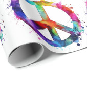 Rainbow Peace Sign Cadeaupapier (Rol Hoek)