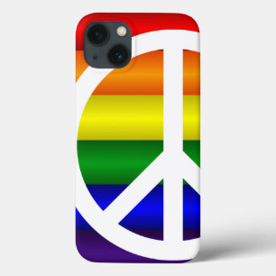 Rainbow Peace Sign iPhone 13 Hoesje