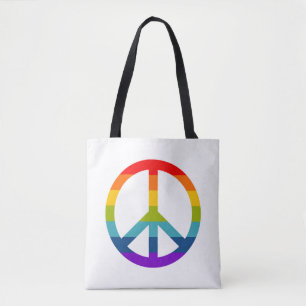 Rainbow Peace Sign Draagtas