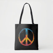 Rainbow Peace Sign Draagtas (Voorkant)