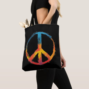 Rainbow Peace Sign Draagtas