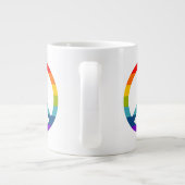Rainbow Peace Sign Extra Grote Beker (Achterkant)