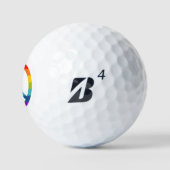 Rainbow Peace Sign Golfballen (Logo)