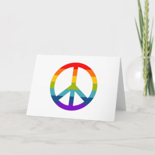 Rainbow Peace Sign Kaart