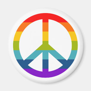 Rainbow Peace Sign Magneet