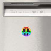 Rainbow Peace Sign Magnet Magneet (Insitu (Vaatwasser))