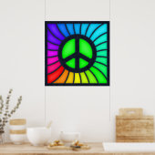 Rainbow Peace Sign Poster (Keuken)