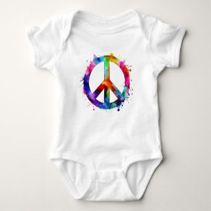 Rainbow Peace Sign Romper