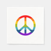 Rainbow Peace Sign Servet (Voorkant)