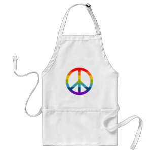Rainbow Peace Sign Standaard Schort