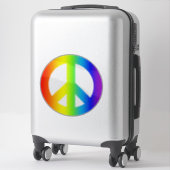 Rainbow Peace Sign Sticker (Koffer)