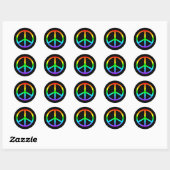 Rainbow Peace Sign Sticker (Vel)