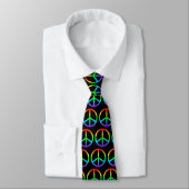 Rainbow Peace Sign Stropdas (Gebonden)