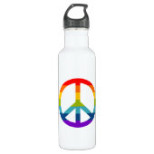 Rainbow Peace Sign Waterfles (Voorkant)
