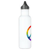 Rainbow Peace Sign Waterfles (Links)