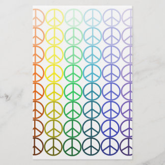 Rainbow Peace Signalering Stationery Briefpapier