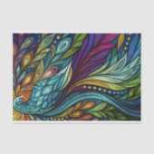 Rainbow Peacock Decoupage Tissuepapier (Voorkant)