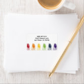 Rainbow Peacock Étiquettes de adresse (En situation)