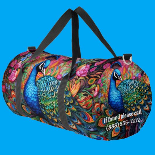 Rainbow Peacock Grand sac à double