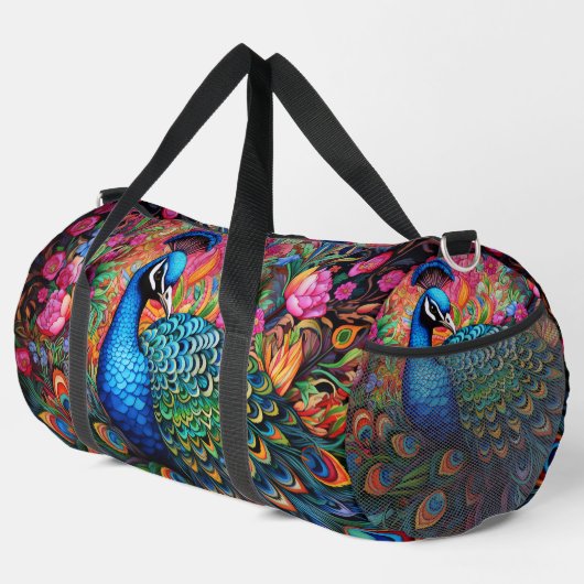 Rainbow Peacock Grand sac à double (Coin droit)