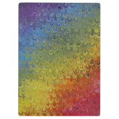 Rainbow Peacock Marble Klembord (Achterkant)