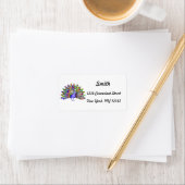 Rainbow Peacock Return-adreslabel Etiket (Insitu)