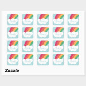 Rainbow pelffy nuage enfants merci pour sticker (Feuille)