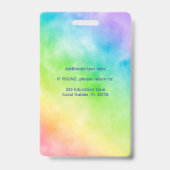 Rainbow Pencils Classroom Salle de bain Badge (Back)