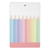 Rainbow Pencils Gepersonaliseerde Leraar Mini Klembord (Achterkant)