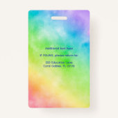 Rainbow Pencils Leraar Foto ID Badge | School-ID (Achterkant)