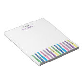Rainbow Pens Personalized Teacher Notitieblok (Schuin)