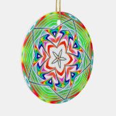 Rainbow Penta Design Keramisch Ornament (Rechts)