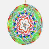 Rainbow Penta Design Keramisch Ornament (Links)