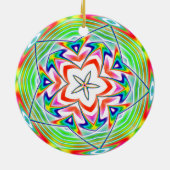 Rainbow Penta Design Keramisch Ornament (Achterkant)