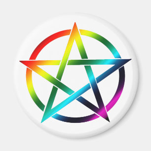 Rainbow Pentacle Magnet Magneet