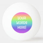 Rainbow Personalized Beer Pong Ball (Voorkant)