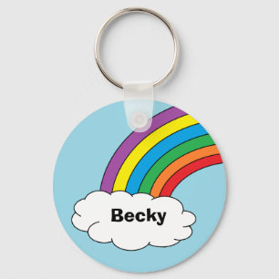 Rainbow Personalized Key Ring Sleutelhanger