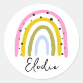 Rainbow Personalized Name Sticker Custom Gift (Voorkant)