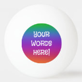 Rainbow Personalized Ping Pong Ball (Voorkant)