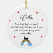 Rainbow Pet Name Keramisch Ornament (Achterkant)