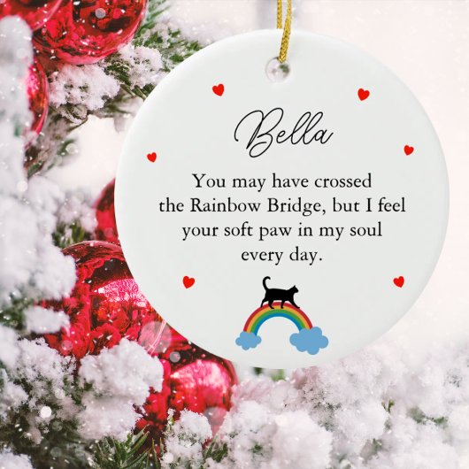 Rainbow Pet Name Keramisch Ornament