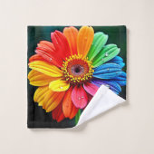 Rainbow Petal Flower Art (Gant de toilette)