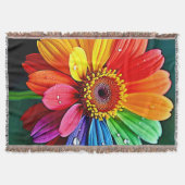 Rainbow Petal Flower Art Deken (Voorkant)