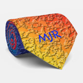 Rainbow Phoenix Rising LBGTQ+ met uw initialen Stropdas (Opgerold)