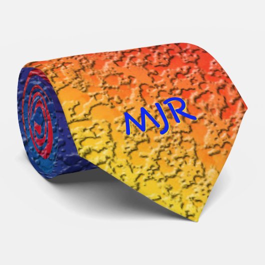 Rainbow Phoenix Rising LBGTQ+ met uw initialen Stropdas (Opgerold)