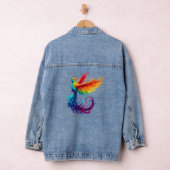 Rainbow Phoenix Rising met Pride LGBTQ Bird Denim Jacket (Hangar)