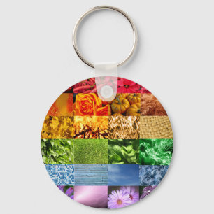 Rainbow Photo Collage Sleutelhanger
