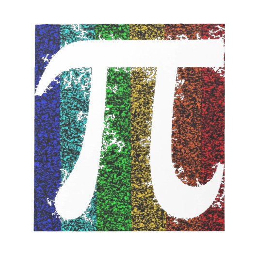 Rainbow Pi-teken Notitieblok (Voorkant)