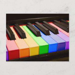 Rainbow Piano Briefkaart